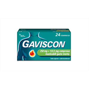 Gaviscon 24 compresse ment250+133,5mg