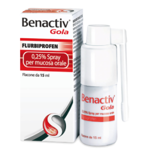 Benactiv gola spray 15ml 0,25%