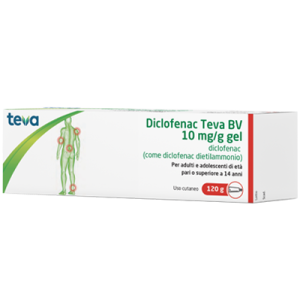 Diclofenac teva gel120g 10mg/g