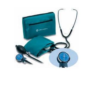 Sfigmomanometro aneroide manuale da braccio con fonendoscopio modello pocket  alta precisione  bracciale impermeabile regolabile  valvola di rilascio professionale