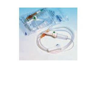 Set sterile per infusione in materiale anallergico con para, ago vena e roller. confezione singola