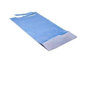 Bavaglia adulti in accoppiato con tasca polietilene+carta 100 pezzi monouso