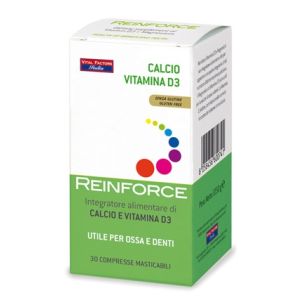 Reinforce calcio + vitamina d3 30 compresse masticabili