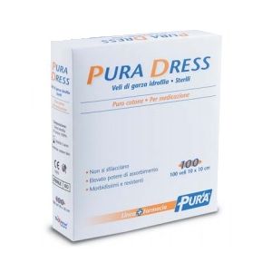 Garza idrofila pura dress 10x10cm 100 pezzi