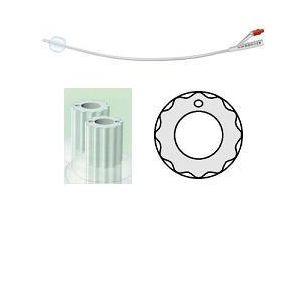 Catetere vescicale in silicone profilcath plus scanalato 2 vie ch14 lunghezza 31 cm punta cilindrica 2 fori contrapposti palloncino 5 ml 1 pezzo