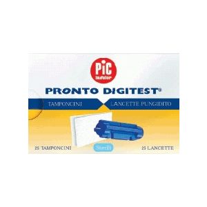 Lancette pungidito pic digitest gauge 28 25 pezzi + 25 tamponcini assorbenti