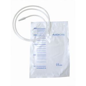 Sacca di drenaggio letto per incontinenza 2000ml in pvc con tubo di raccordo 90cm diametro 5x7mm monouso 30 pezzi