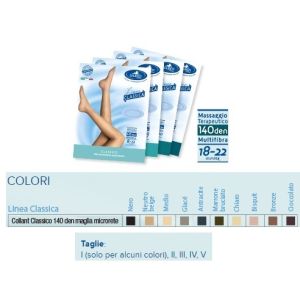 Sauber collant 140 denari maglia microrete neutro beige 5 linea classica