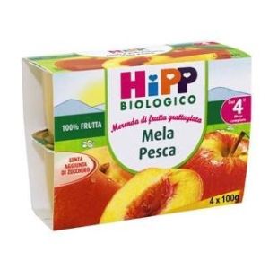Hipp bio frutta grattuggiata mela pesca 4x100 g