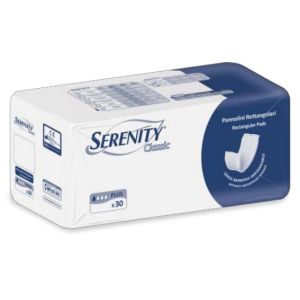 Pannolone per incontinenza rettangolare senza barriera impermeabile serenity classic 30 pezzi