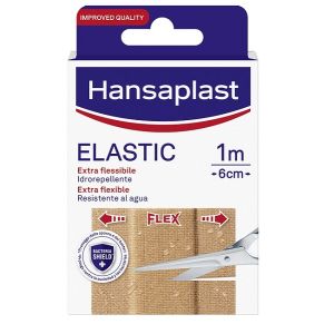 Cerotto in striscia hansaplast elastic extra flessibile 6 cm lunghezza 1 m 10 pezzi