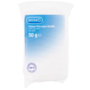 Cotone chirurgico idrofilo alvita 100% puro cotone 50 g