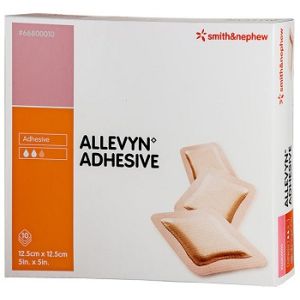 Medicazione idrocellulare sterile altamente assorbente adesiva in schiuma di poliuretano 12,5x12,5cm 10 pezzi