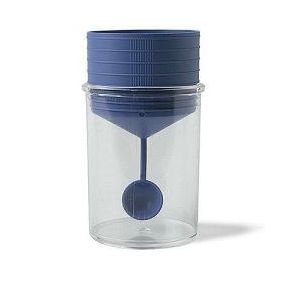 Contenitore pic sterile trasparente per analisi coprologiche+ cucchiaino specimen tappo a vite etichetta autoadesiva