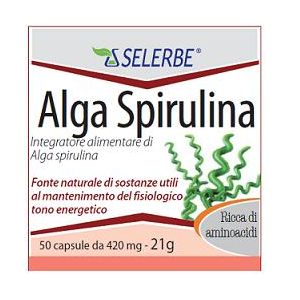 Spirulina alga estratto secco titolato 50 capsule