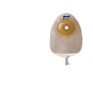 Sacca per urostomia trasparente alterna sistema a 2 pezzi misura foro 60mm capacita' maxi 488ml 30 pezzi articolo 1759 ex codice 6628