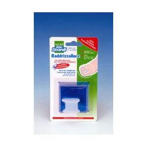 Raddrizza alluce in gel di silicone bianco semitrasparente sagomata per proteggere e riallineare l'alluce evitando lo sfregamento fra il primo e il secondo dito igienepiede 1 pezzo