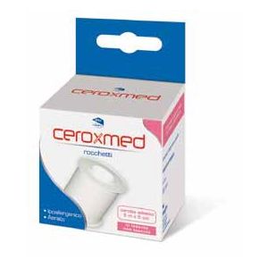 Cerotto adesivo in rocchetto ceroxmed in tessuto non tessuto aerato ipoallergenico bianco 500x5 cm 1 pezzo