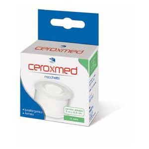 Cerotto adesivo in rocchetto ceroxmed in seta aerato ipoallergenico bianco 500x2,5 cm 1 pezzo