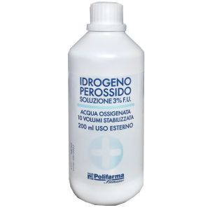 Perossido idrogeno 3% 200 ml acqua ossigenata 10 volumi stabilizzata