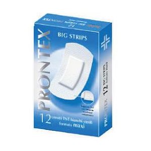 Cerotto prontex big strips astuccio da 12 pezzi formato maxi