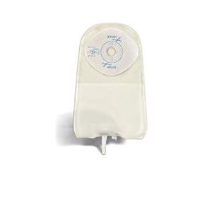 Sacca urostomia trasparente ritagliabile mono pezzo con barriera protettiva in stomahesive e valvola antireflusso urodress 19/45mm 10 pezzi