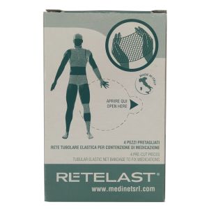 Rete tubolare retelast elastica pretagliata bianca per mano 4 pezzi