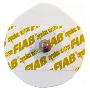 Elettrodo per ecg monouso ovale 48x50mm per adulti in gel solido con sensore ag/agcl con clip in acciaio inox 24 buste da 50 pezzi