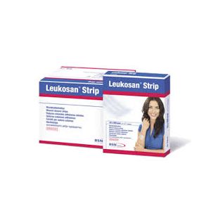Cerotto per sutura leukosan strip 3x75 mm 2 buste x 5 cerotti