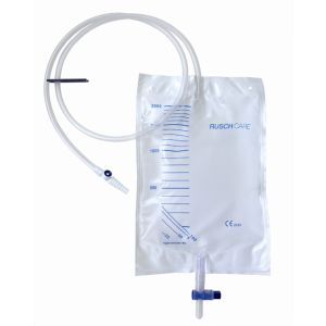 Sacca di drenaggio letto per incontinenza 2000ml in pvc con valvola di non ritorno e scarico sterile con tubo di raccordo 120cm 1 pezzo riutilizzabile