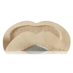 Medicazione in schiuma di poliuretano mepilex border ag conformata per sacro con argento assorbente antimicrobica bordo integrato strato di contatto in silicone morbido 18x18 cm 5