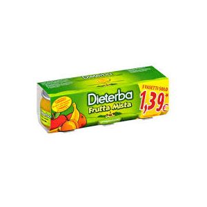 Dieterba omogeneizzato frutta mista 3 pezzi 80 g