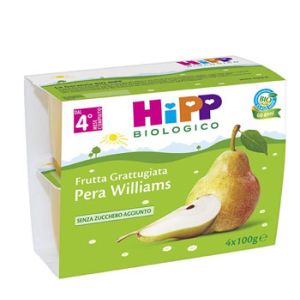 Hipp bio hipp bio frutta grattuggiata pera williams 4x100 g