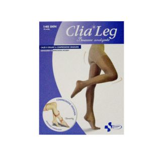 Collant clialeg calibrato 140 denari colore visone taglia 4