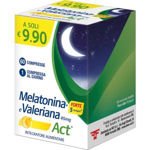 Melatonina+forte 5 complex e valeriana act 60 compresse
