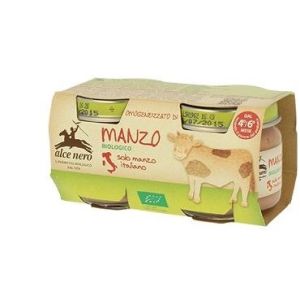 Omogeneizzato di manzo baby food bio 2 x 80 g