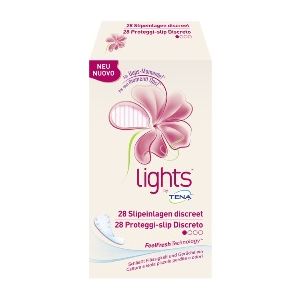 Proteggi slip per incontinenza piccole perdite lights by tena discreto 28 pezzi