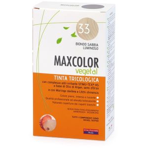 Maxcolor vegetal tinta tricologica 33 biondo sabbia luminoso 140 ml