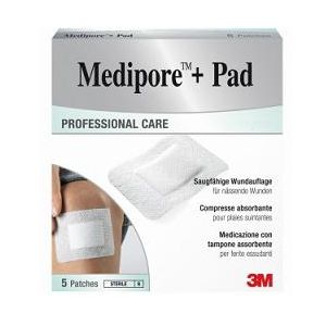 Medicazione medipore+pad 10x20cm 5pezzi