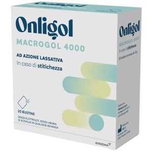 Onligol macrogol 4000 20 bustine 10 g senza zucchero