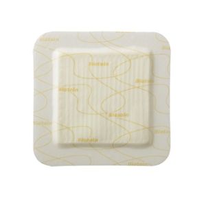 Medicazione biatain in schiuma di poliuretano con bordo adesivo in silicone 10x10 cm 10 pezzi