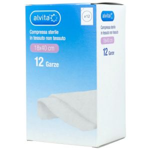 Garza compressa tnt 18x40cm 12 pezzi