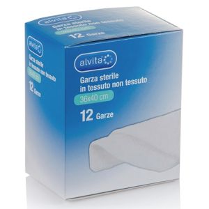 Alvita garza sterile in tessuto non tessuto 36x40cm 12 pezzi