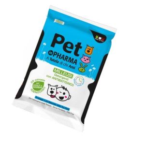 Pet in pharma salviette umidificate igienizzanti con antibatterico per adulti e bambini 20 pezzi