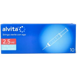 Siringa per infusione e irrigazione alvita 2,5 ml con ago 23 gauge 1 1/4 0,6x30mm 10 pezzi
