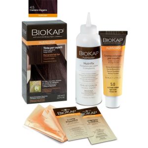 Biokap nutricolor 4,5 castano mogano tinta tubo + flacone