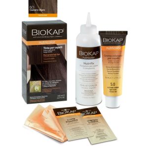 Biokap nutricolor 5,0 castano chiaro tinta tubo + flacone