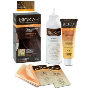 Biokap nutricolor 7,0 biondo medio tinta tubo + flacone
