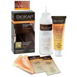 Biokap nutricolor 7,4 new biondo ramato tinta tubo + flacone