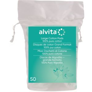 Alvita maxi dischetti di cotone 100% puro cotone 50 pezzi